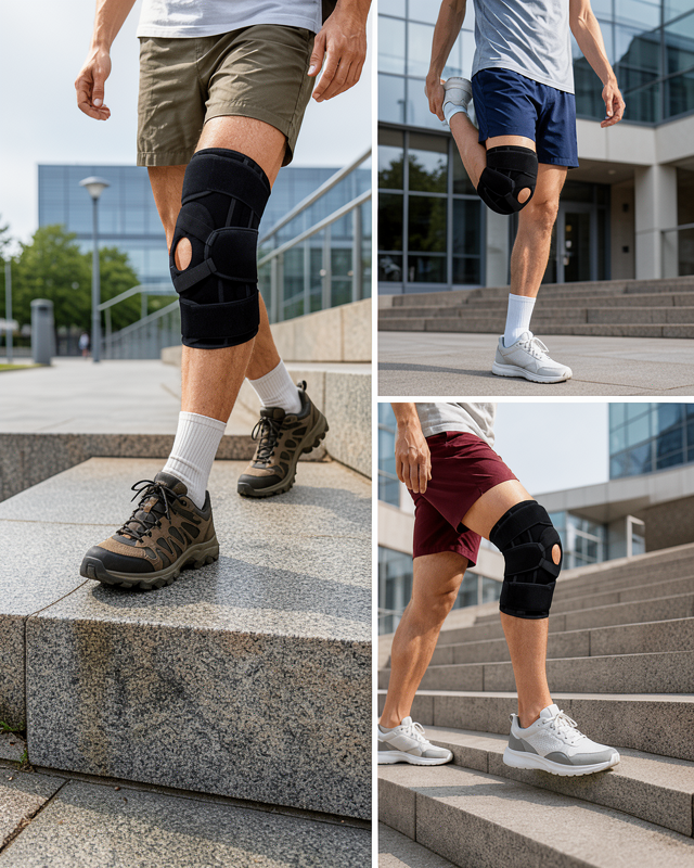 Diz Desteği Patella Destekli Ligamentli Ayarlanabilir Cırtlı Silikon Pedli
