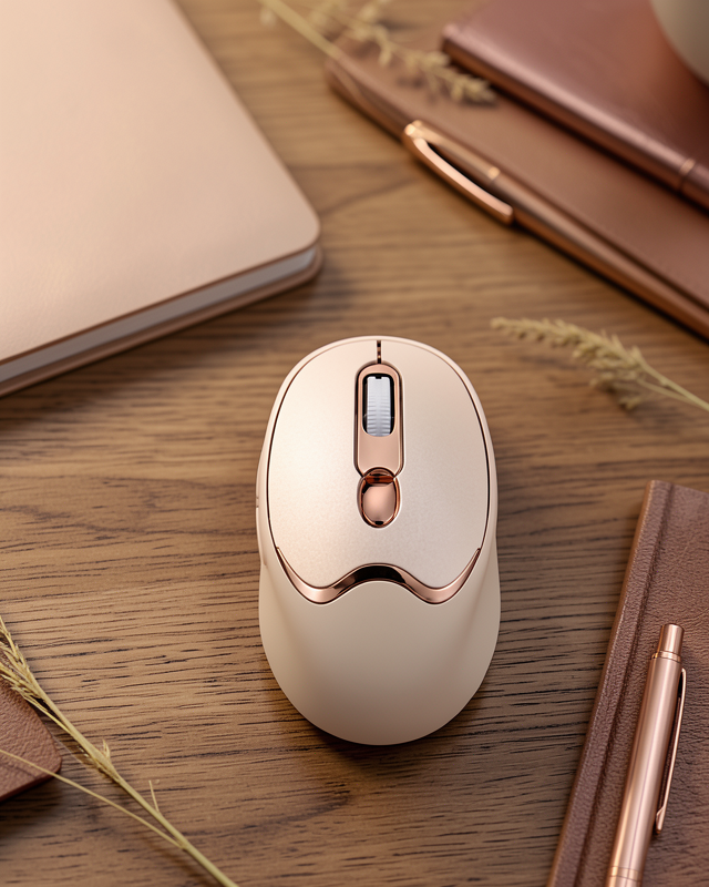 Sessiz Kablosuz Mouse Şarjlı Bluetooth ve 2.4G Destekli UCZZZM02MOUSEGOLD-1