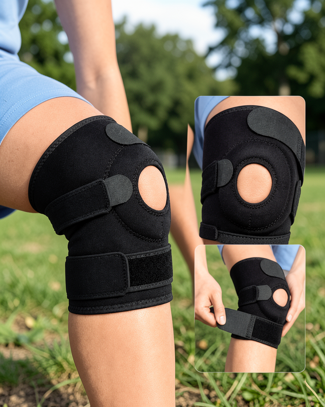 Ligamentli Diz Desteği Ayarlanabilir Cırtlı Açık Patella Tasarım