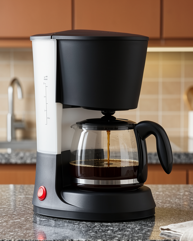1.2 Litre Filtre Kahve Makinesi Damlama Emniyetli Cam Karaflı