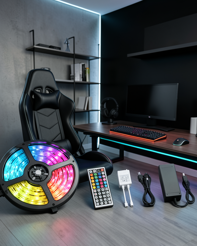5 Metre RGB LED Şerit 5050 Uzaktan Kumandalı UCZZZ5METRE3ŞERİTLİLED