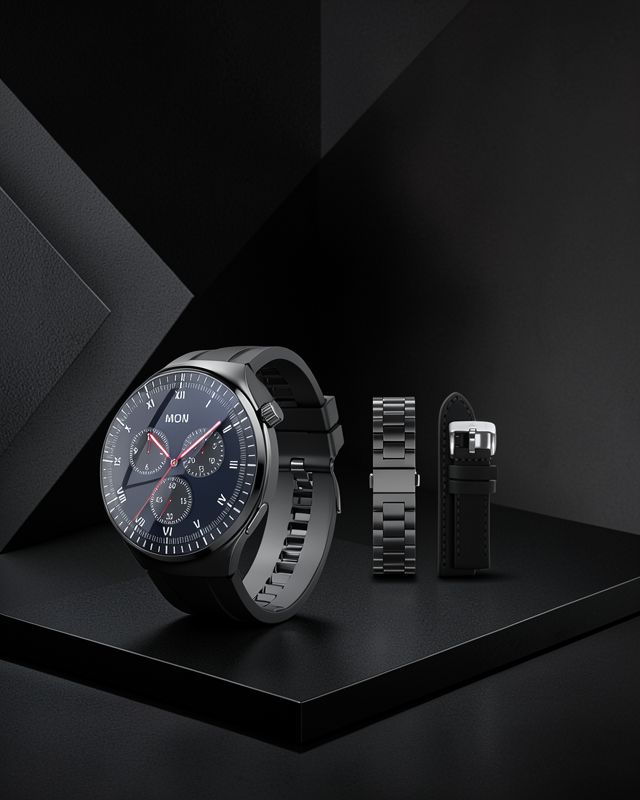 Akıllı Saat OLED Ekran Metal Deri Kordon 42MM XXUCZZZG42AKILLISAATTTTTT-4