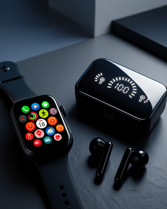 Akıllı Saat ve Bluetooth Kulaklık Seti Suya Dayanıklı UCZZZRS12SAATS20KULAKLIK-2