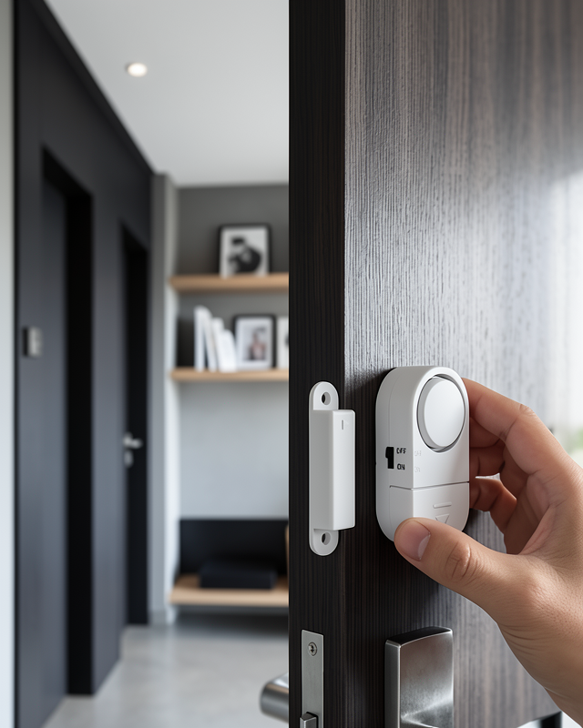 Manyetik Sensörlü Alarm 90 dB Sesli Uyarı Sistemi UCZZZ7PİLLİKAPIALARMI-3