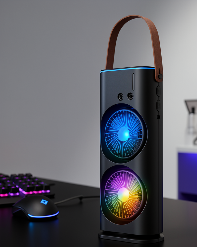 RGB Işıklı Spreyli Masa Fanı Çift Motorlu UCZZZ5003FAN-2