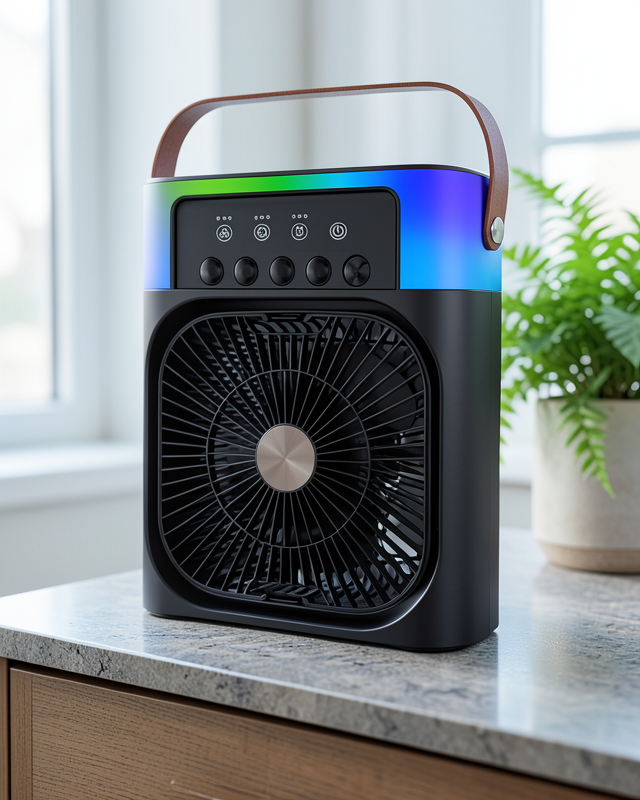 Masaüstü Sprey Fan USB Şarjlı RGB Işıklı 1L