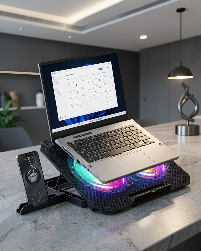 RGB Fanlı Laptop Soğutma Standı UCZZZN33BİLGİSAYARFANI-4