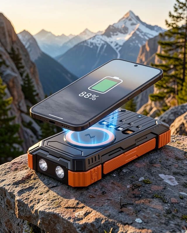Powerbank 20000 mAh Güneş Enerjili Taşınabilir Şarj Cihazı
