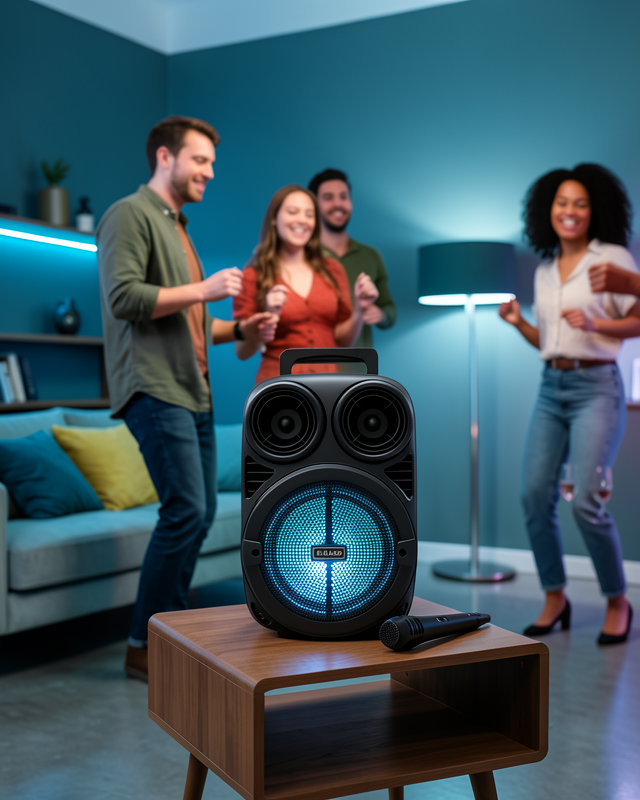 Bluetooth Taşınabilir Karaoke Hoparlör 6.5 İnç RGB Işıklı UCZZZBT612SPEAKER