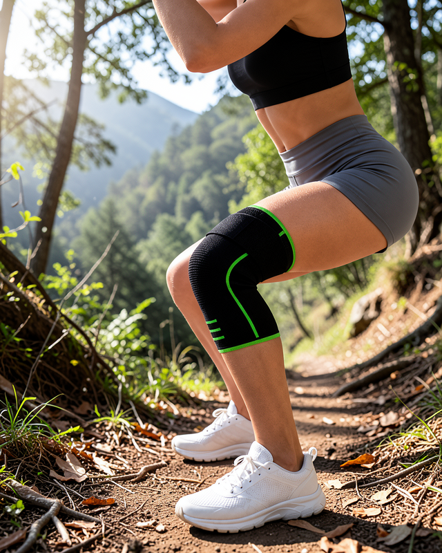 Dizlik Ayarlanabilir Destek Bantlı Nefes Alabilen Spor Dizliği