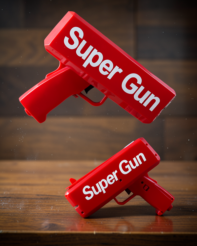 Para Fırlatma Tabancası Çocuklara Özel Kırmızı XXUUCZZZSUPERGUN-1