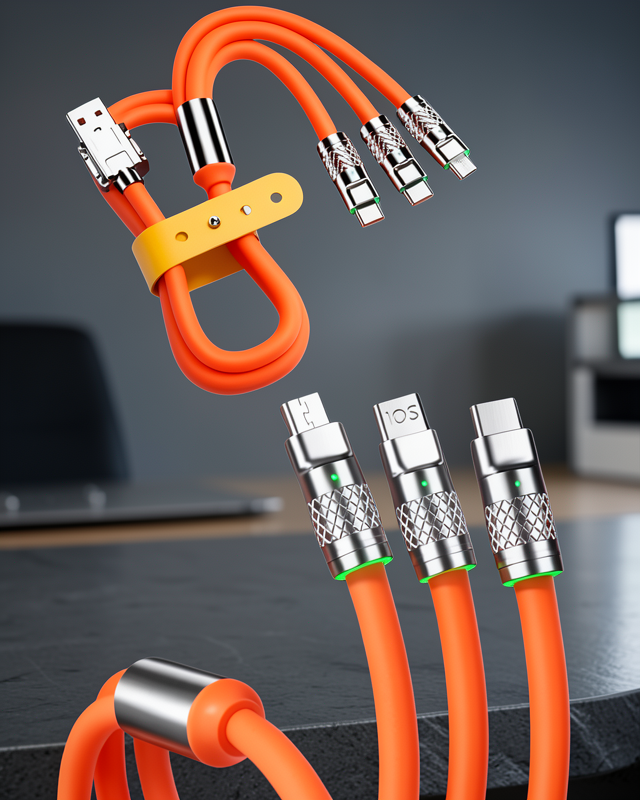 USB Type-C 120W Hızlı Şarj Kablosu 180 Derece Döner Model