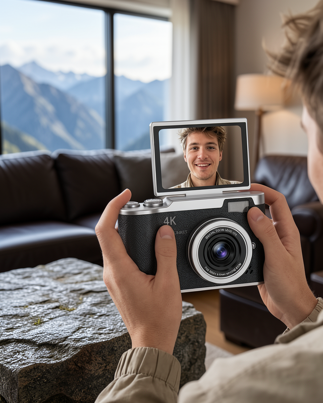 4K Dijital Kamera 48 MP 8X Zoom 180 Derece Ekran UCZZZLK007FOTOĞRAFMAKİNESİ-4