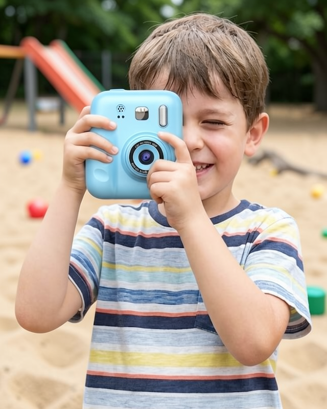 Çocuk Fotoğraf Makinesi Anında Baskı 4 Kağıt Rulo Hediye