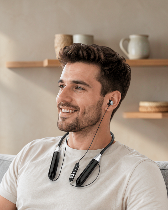 Boyun Bantlı Bluetooth Kulaklık Mikrofonlu UCZZ400SAATKULAKLIK-3