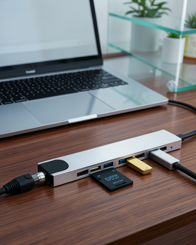 Type C Hub 8 Port USB HDMI RJ45 Kart Okuyucu UCZZZMACBOOKDÖNÜŞTÜRÜCÜ-3