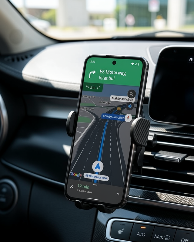 Araç Telefon Tutucu 360° Döner Otomatik Kilitli UCZZZZJ02TELEFONTUTUCU-2