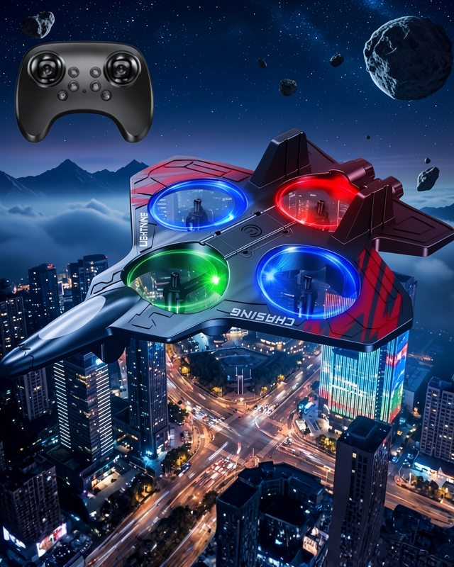 LED Işıklı Uçak Drone Fighter Jet Tasarımı UCZZZ14AGESUÇAKDRONE-4