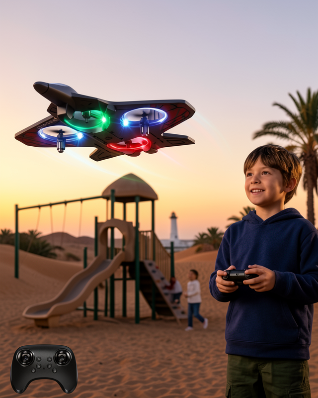Uzaktan Kumandalı LED Işıklı Drone 360 Derece Dönüş UCZZZ14AGESUÇAKDRONE-1