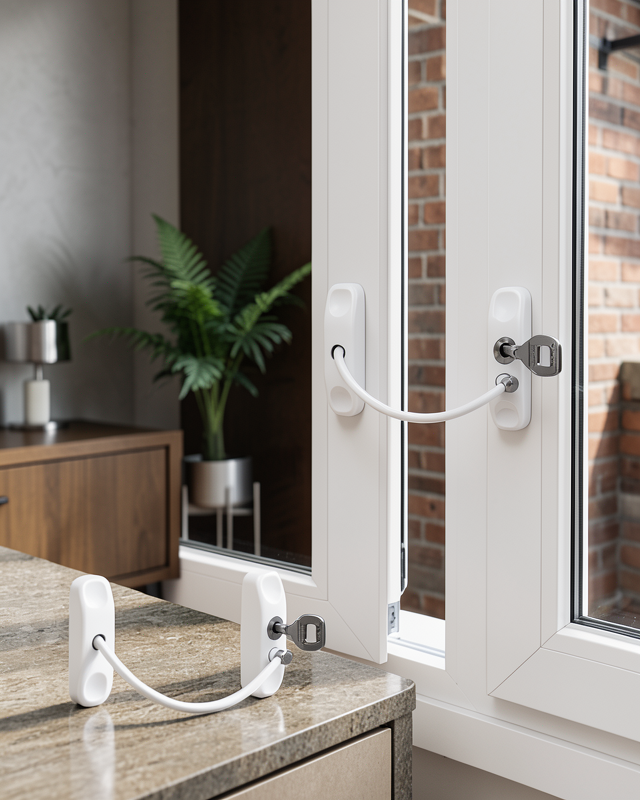 Kablolu Pencere Kilidi Anahtarlı 2 Adet UCZZDLYN300KGÇELİKHALATKİLİT2-2