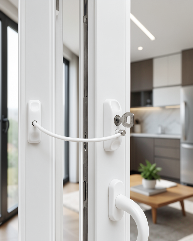 Kablolu Pencere Kilidi Anahtarlı Güvenlik Sistemi UCZZDLYN300KGÇELİKHALATKİLİT-3