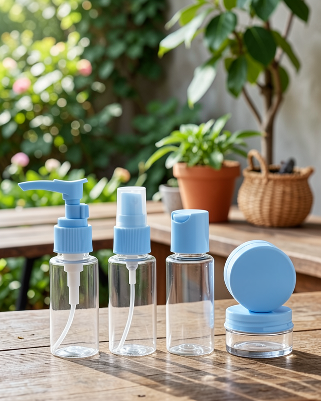 30 ml 5'li Seyahat Boy Kozmetik Organizer Seti UCZZZ5LİSEYAHATŞİŞESİMAVİ-2