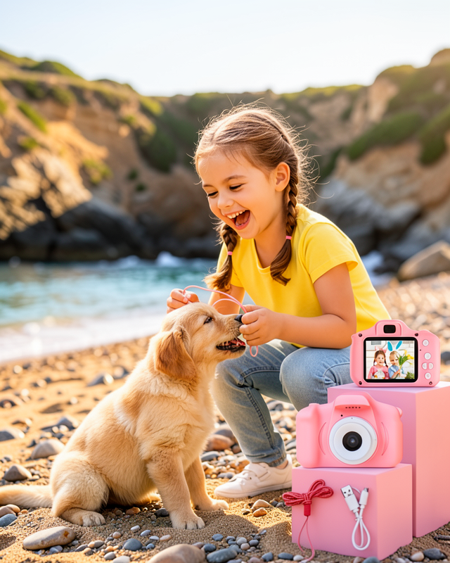 Mini HD Kamera Fotoğraf ve Video Çekimli UCZZZÇOCUKKAMERASIPEMBE-11
