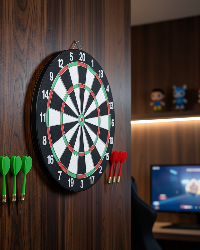 Ahşap Dart Tahtası 12 İnç 4 Dart Ok Seti UCZZZ12İNÇDART-1