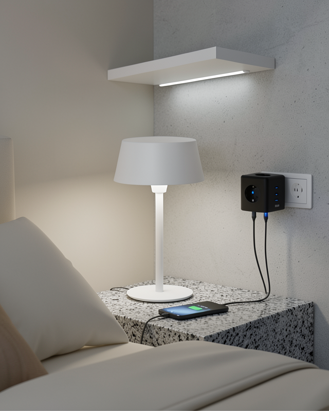 Akım Korumalı Priz 3 Priz 3 USB-A Girişli UUCZZZAKIMKORUMALI3440PRİZ-1
