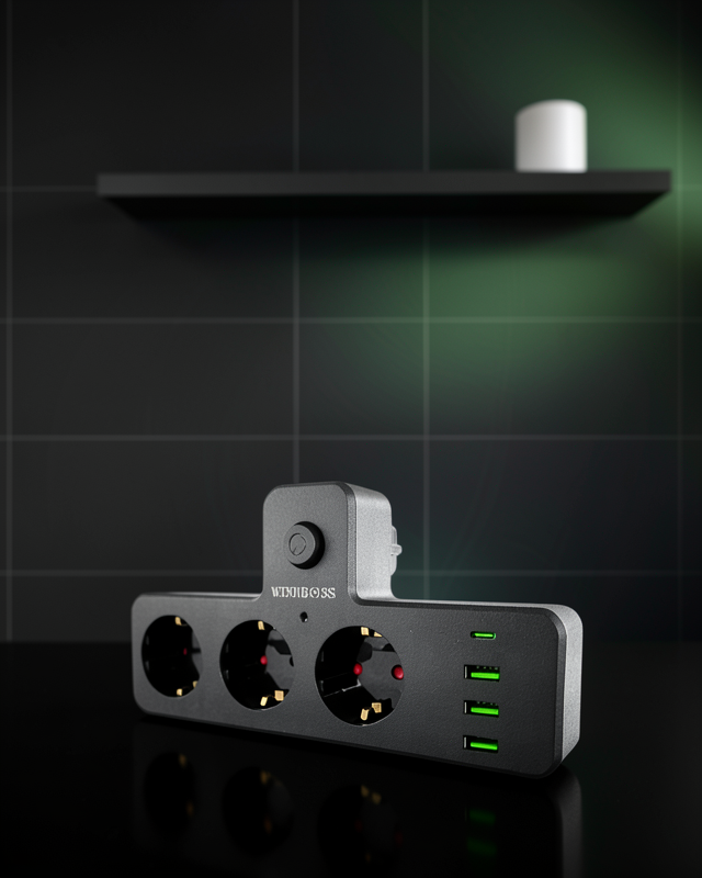 Anahtarlı Çoklu Priz 3 USB Type-C Çıkışı Model: UCZZZ3397AKIMKORUMALIPRİZ-1