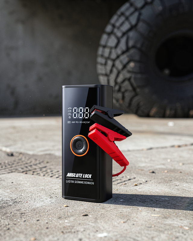 Akü Takviye Cihazı 12V 150 PSI Dijital Kompresör LED Fener Powerbank