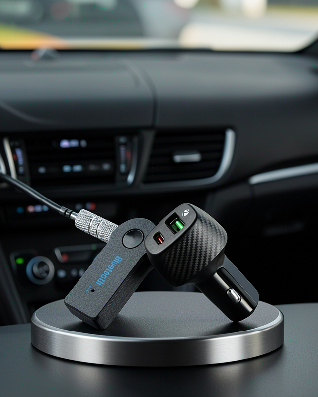 AUX Bluetooth Adaptör ve 38W Şarj Cihazı Seti UCZZZAUXKİTARAÇŞARJSET-1