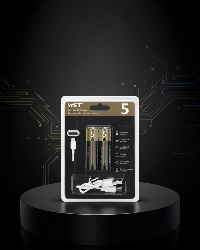 Tekrar Şarj Edilebilir AA USB Type-C Pil 1000+ Döngü UCZZZSAATPİLİİ-1