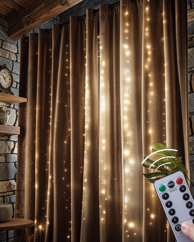 Perde Tipi Günışığı Peri Led Işık Dekorasyon UCZZZ3X3GÜNIŞIĞIKUMANDALIPERDE-1