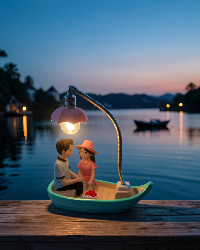 Gece Lambası Çift Figürlü Sandal Model UCZZZZTEKNEIŞIKPEMBE
