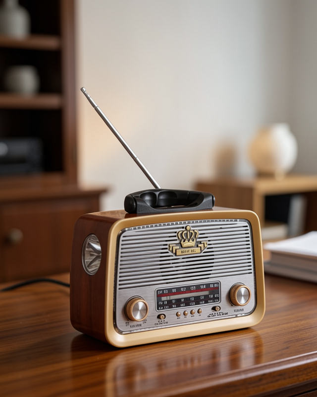 Eskitme Tasarım Ahşap Bluetooth Radyo UCZZZV01NOSTALJİ-3