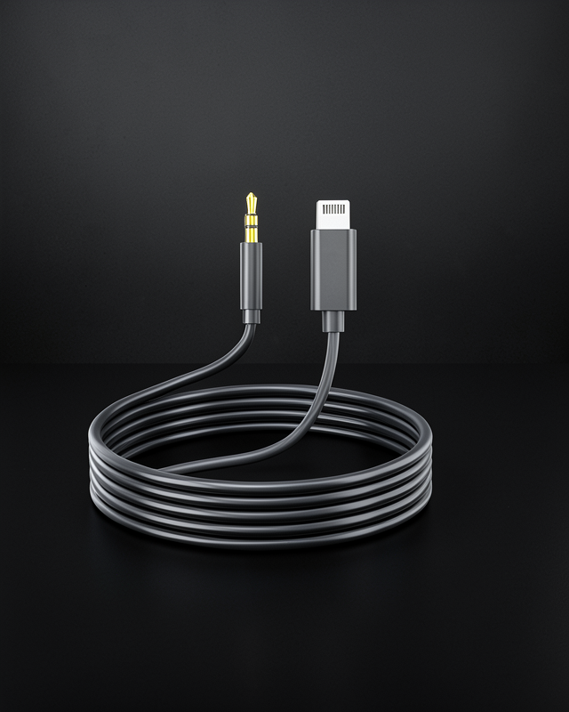 AUX Kablosu + Lightning Giriş 1 metre UCZZZİPHONEAUX-5
