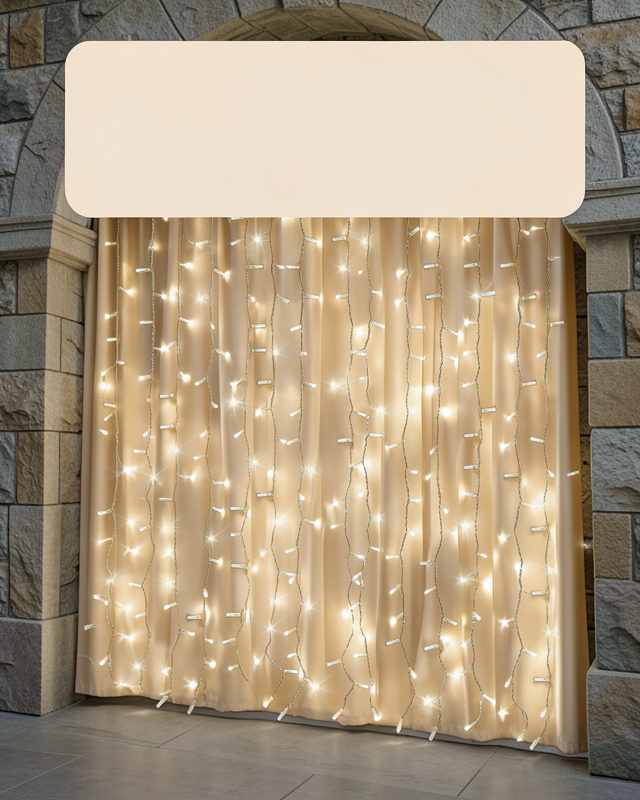 3x3 LED Perde Işık Şelale Tasarımı XUCZZZ3X3PERDELEDD-3