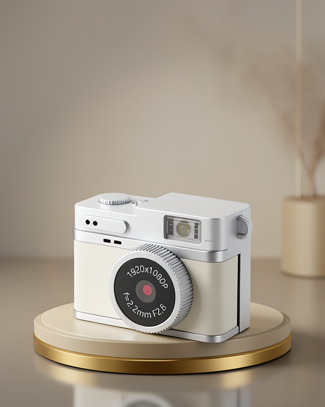 Mini Kamera Retro Tasarım 128GB Hafıza UCZZZLK027KAMERABEYAZ-2