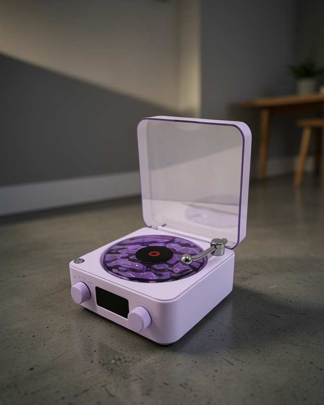 Retro Pikap Hoparlör 360° Sesli Taşınabilir XUUCZZZGRAMAFONSPEAKER-9