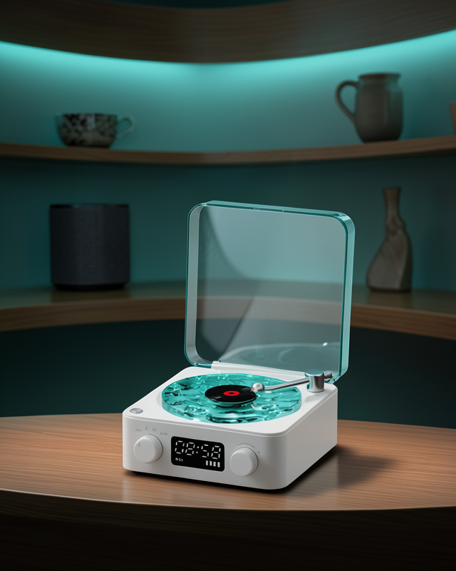 Gece Lambası Dijital Saatli Bluetooth Hoparlör XUUCZZZGRAMAFONSPEAKER-3