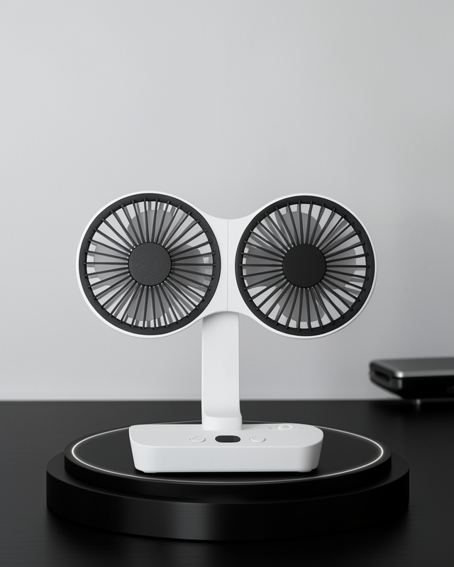 Çift Başlıklı USB Şarjlı Masaüstü Vantilatör XUCZZZSP01FAN