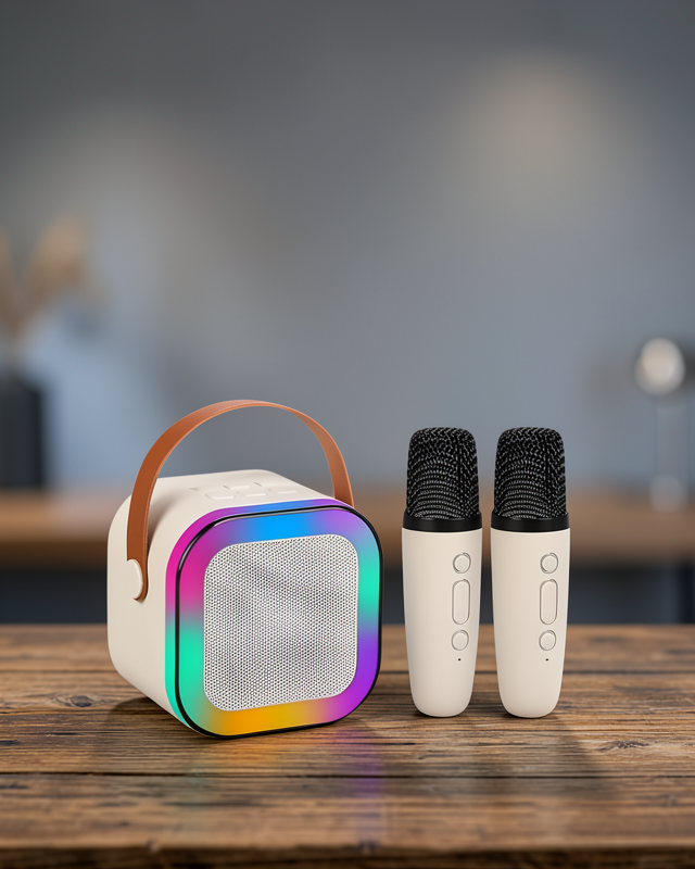 Bluetooth Hoparlör Çift Mikrofonlu LED Işıklı XUCZZZ2MİKROFONLUSPEAKER-2