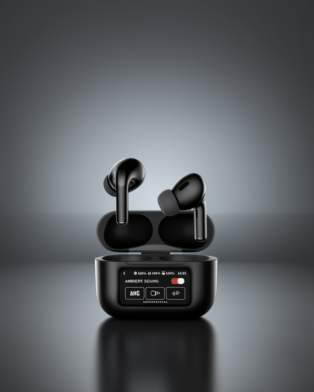 Kablosuz Bluetooth Kulaklık Dijital Ekranlı ANC XUCZZZL58SİYAHEKRANLI