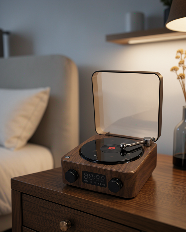 Dijital Saatli Bluetooth Hoparlör Gece Lambası XUUCZZZGRAMAFONSPEAKER-2-1