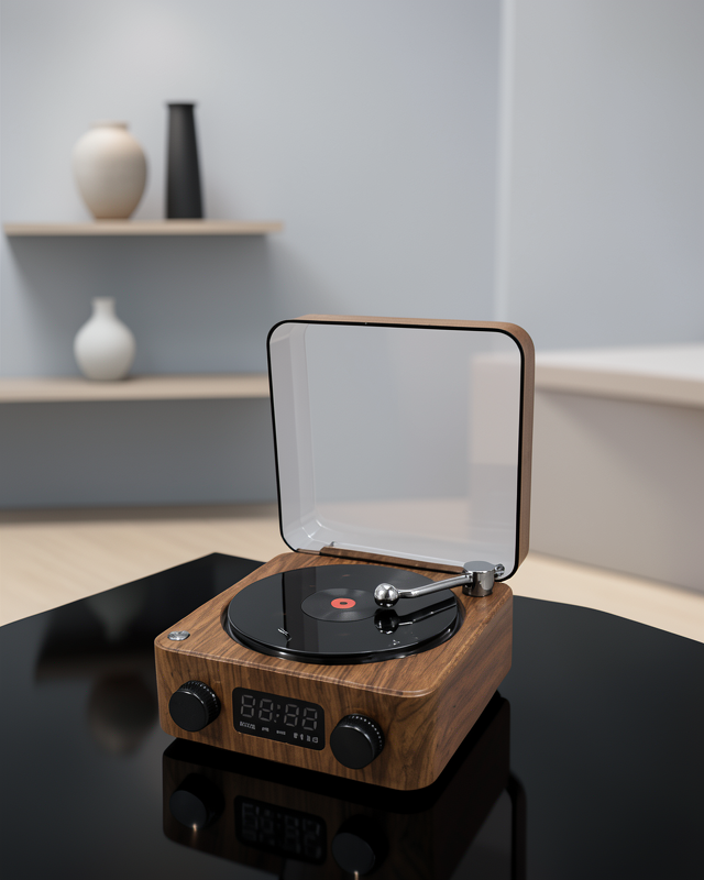 Gece Lambası Dijital Saat Bluetooth Hoparlör XUUCZZZGRAMAFONSPEAKER-1-1