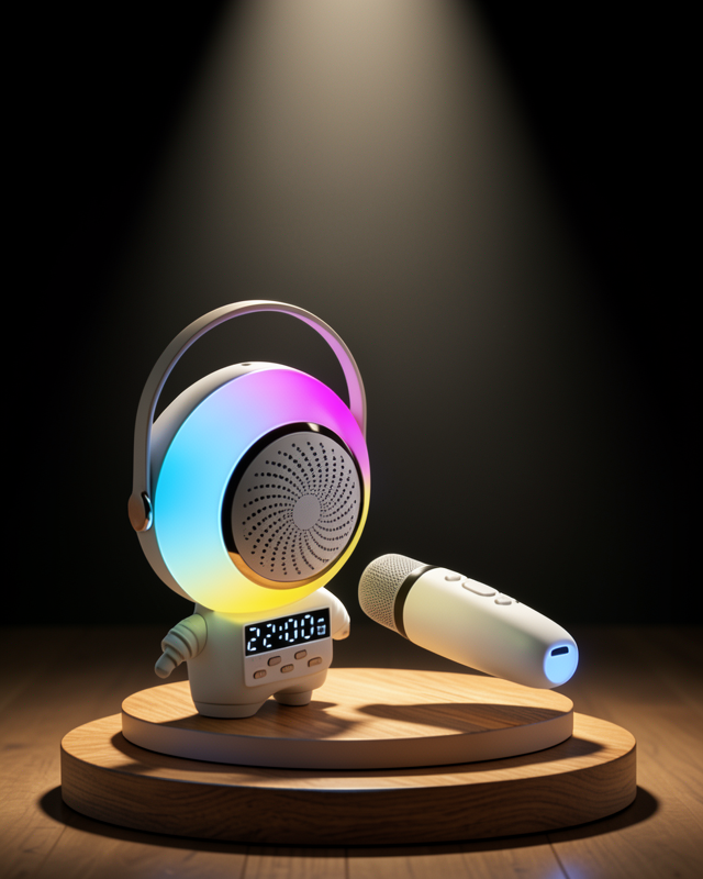 Bluetooth Karaoke Hoparlör with Kablosuz Mikrofon Astro Tasarım