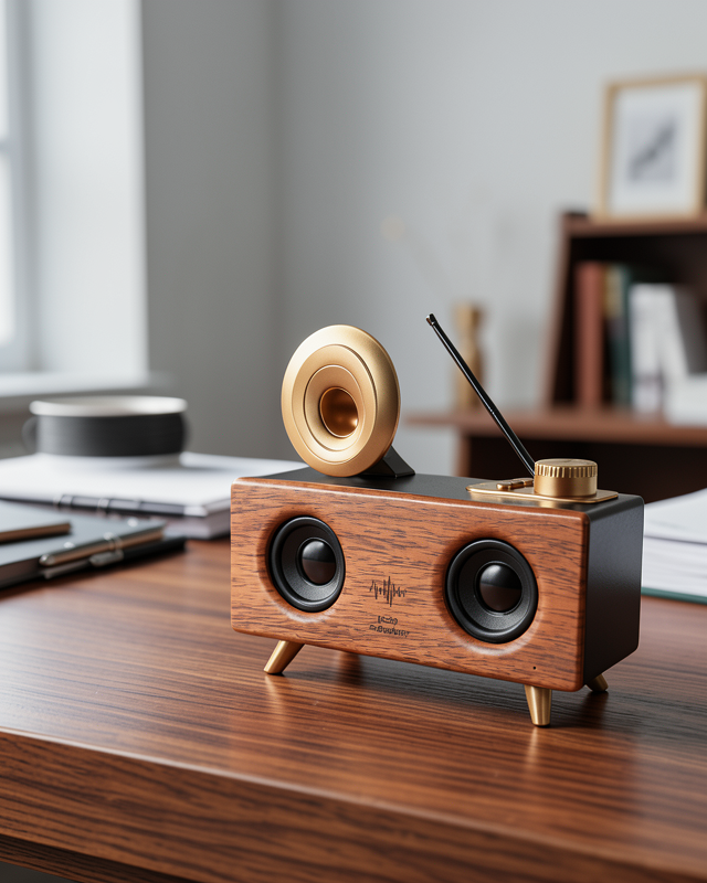 Bluetooth Hoparlör 3D Ses Teknolojili Gramafon Tasarımı XUUCZZZB6SPEAK-2-1